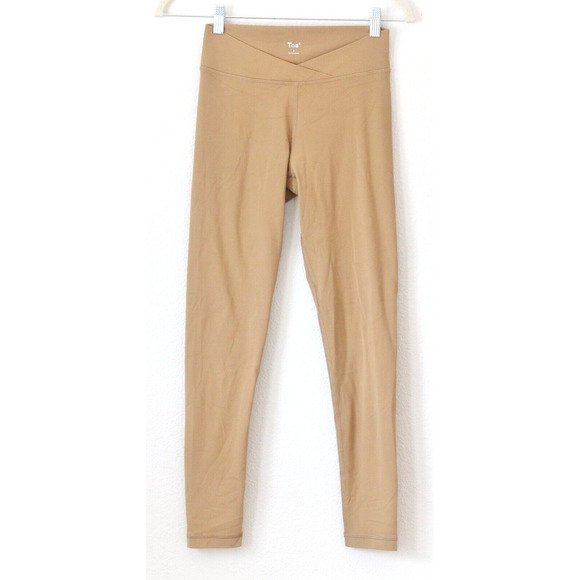 Aritzia Pants - Aritzia TNA Tan Brown Beige Size Small Butter Hot Cross Over Front Stretch Yoga